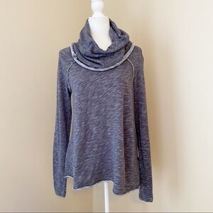 Free People Beach Oversized Cowl Neck Cotton Pullover Top - XS/S